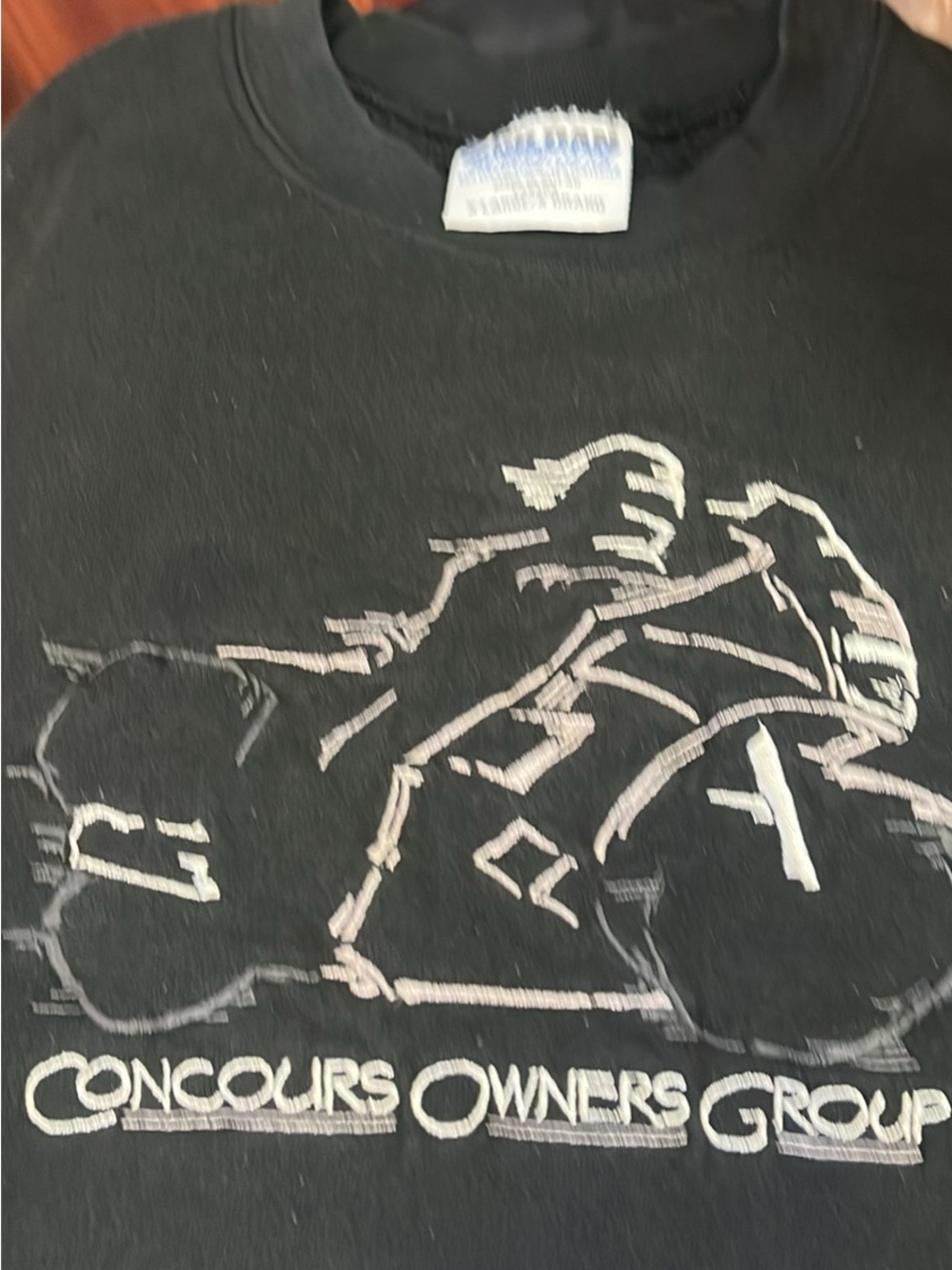 Vintage 1980’s Concours Owners Group Black Graphic Men’s SweatShirt xL